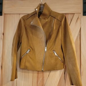 Faux Suede Moto Jacket